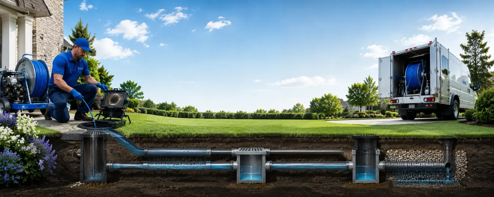 Outdoor drain cleaning information for Billerica, MA